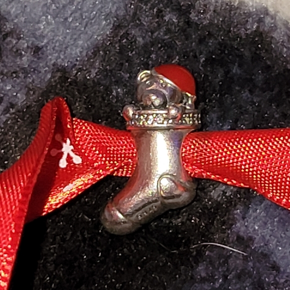 Bear in stocking Christmas pandora charm - Picture 7 of 7